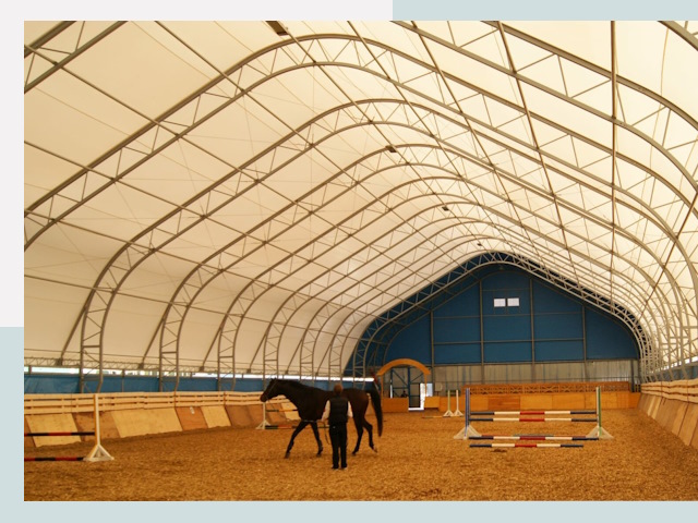Строительство конных манежей в Ступине