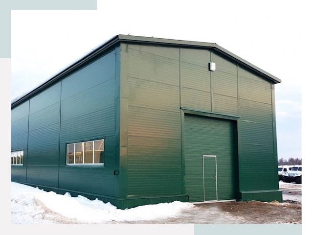 Двускатные ангары в Ступине