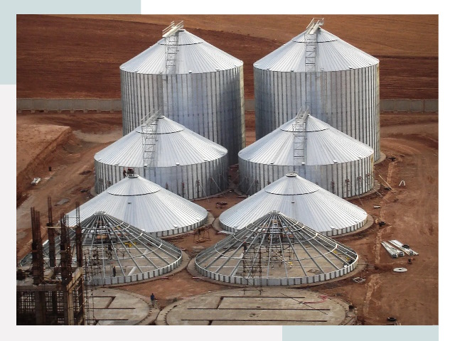 Строительство зерновых силосов в Ступине