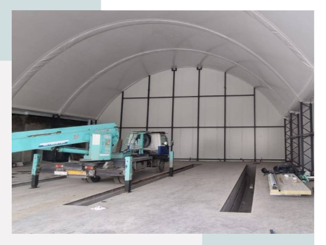 Внутреннее оснащение ангаров в Ступине