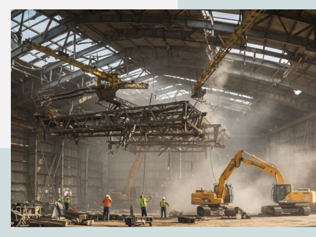 Демонтаж ангаров в Ступине от 624 руб. за м²