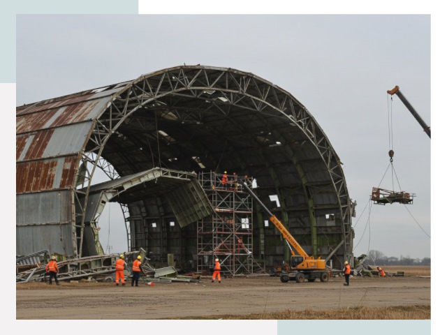Демонтаж ангаров в Ступине